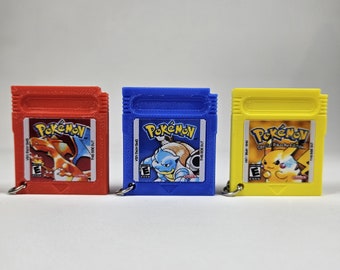 Sleutelhanger Pokémon Red/Blue/Yellow Edition Cartridge Game Boy - Premium kwaliteit antikras en waterdicht - Ideaal voor Pokémon-fans