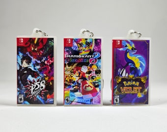 Porte-clés miniature du jeu Switch PERSONNALISABLE - Imperméable et anti-rayures de qualité supérieure - Cadeau pour les amateurs de Nintendo