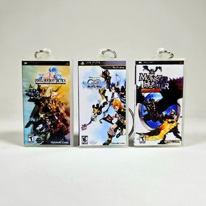 PSP Game Keychain Miniature CUSTOMIZABLE - Premium Quality Anti-Scratch & Waterproof - Keychain for gamers