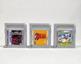 Porte-clés cartouche Game Boy miniature PERSONNALISABLE - Imperméable et anti-rayures de qualité supérieure - Porte-clés pour les joueurs