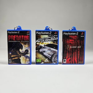 Porte-clés de jeu PS2 miniature PERSONNALISABLE - Anti-rayures et imperméable de qualité supérieure - Porte-clés pour les joueurs