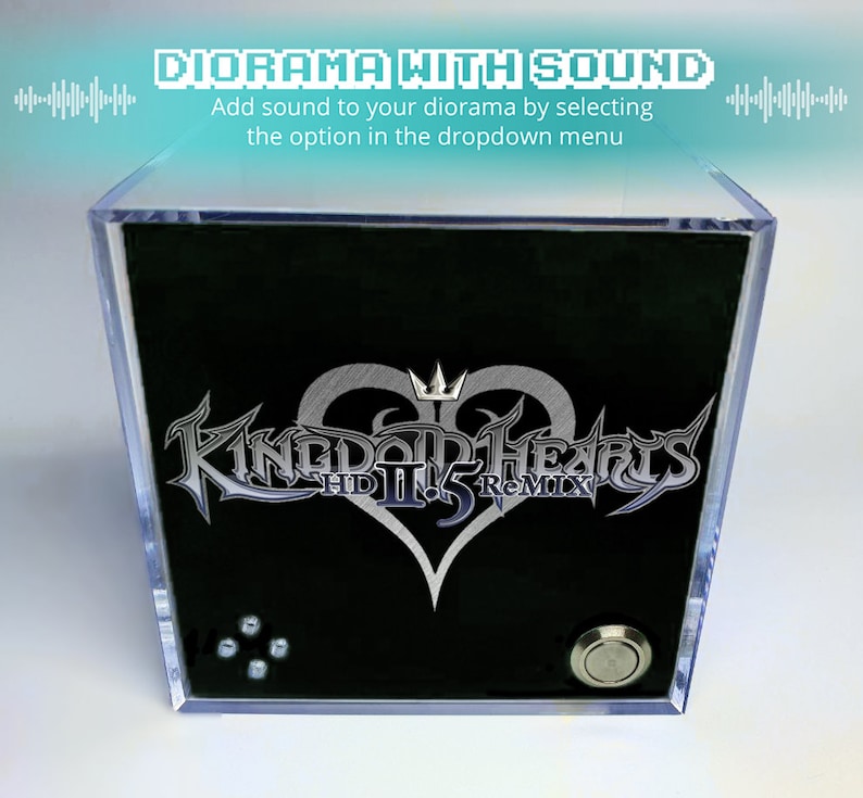 Kingdom Hearts 2.5 HD Sora vs Roxas Cube diorama avec son et lumière LED Décoration de joueur pour les fans de Kingdom Hearts image 4