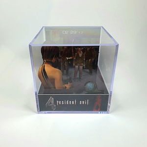 Resident Evil 4 Ada Wong (Separate Ways) - Diorama Cube con sonido y luz LED - Decoración gamer para amantes de Resident Evil