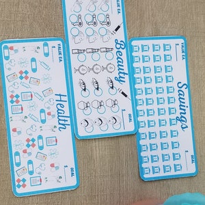 Paket med 24 sparkort | A6-budgetpärm, sparutmaningar | Sparutmaningar med kontantkuvert | Digital nedladdning | Kontantbudgetering bild 7