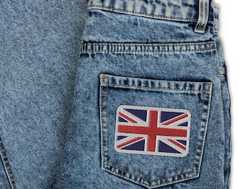 Round UK Union Jack Flag Patch – Embroidered Iron-On / Sew-On British Badge