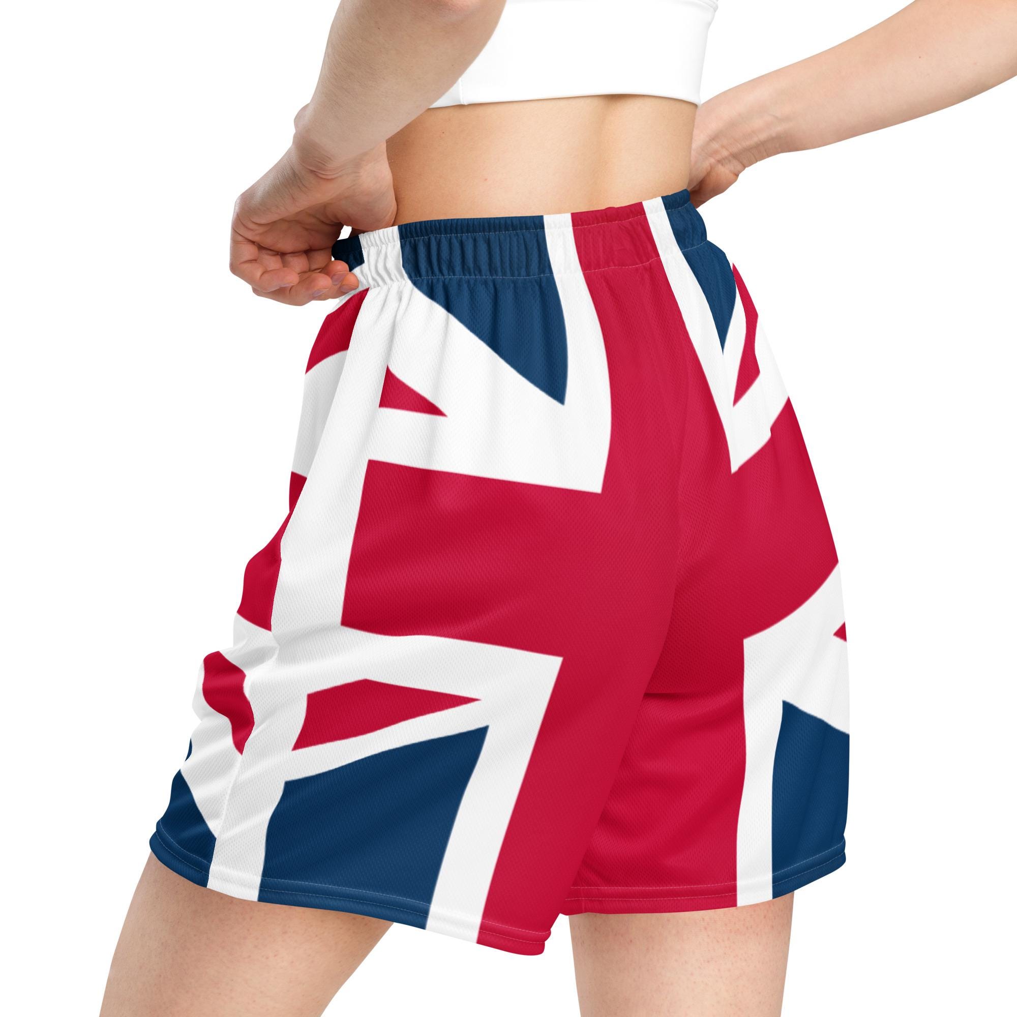 Union Jack Shorts With Pockets | Athletic Mesh Fabric | British 