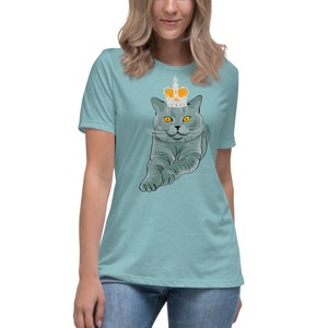 Crowned British Blue Shorthair | Women&#39;s Relaxed T-Shirt