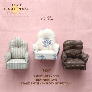 Mini Furniture Sewing Patterns for Dollhouse (Mini Darlings) PDF