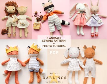 Paket mit 5 Schnittmustern. PDF-Datei