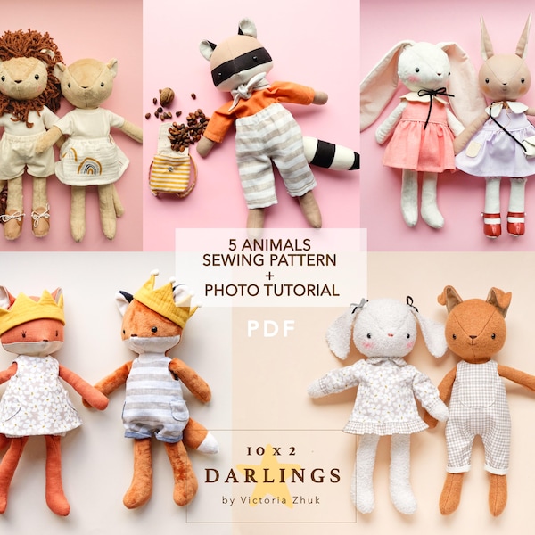 5 sewing patterns bundle. PDF
