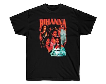Trabajo Rihanna T-Shirt anti música fresca Riri Tour Pop Tee 