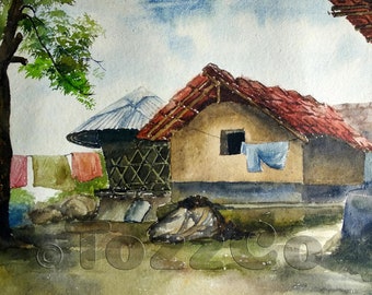 Village Hut | Art Print