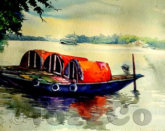 Dusk at Ganges | Art Print