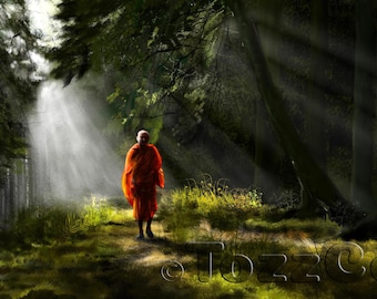 Lone Monk | Art Print