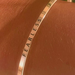 FEARLESS -Bangle Bracelet- 8&#39;&#39; Gold Or Silver