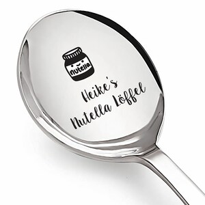 Aangepaste soeplepel - Nutella Löffel gepersonaliseerd | Cadeau voor familie vrienden vader moeder opa oma | Cadeau voor kerstverjaardag | Uniek cadeau-idee
