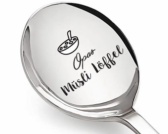 Personalisierte benutzerdefinierte Suppenlöffel für Papa, Mama, Familie Freunde Oma Opa | Praktisches Geschenk für Müsli Liebhaber | Perfektes Weihnachtsgeburtstagsgeschenk