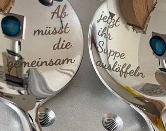 Lepelpaar aangepast cadeau voor vader, moeder, familie en vrienden voor alle gelegenheden, praktisch cadeau om elke dag aan je te denken Elegante verpakking