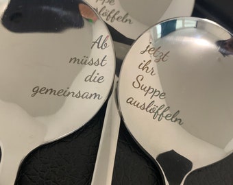 Valentinstag spezielle Suppenlöffel personalisierte Geschenk für Freund Freundin Mann und Frau