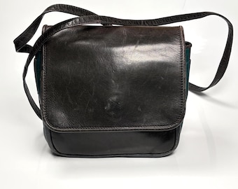 Vintage 90s Coach Black Metro Crossbody Swingpack Leather Shoulder