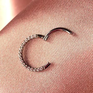 Tragus Jewelry Titanium Nose Ring Septum Nose Conch Clicker Daith Hoop Earrings Cartilage Rook Body Piercing Christmas Day Gift