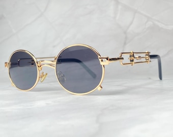 Occhiali Da Sole Di Moda Steampunk Rotondi Da Donna E Uomo, Stile - Foto 3