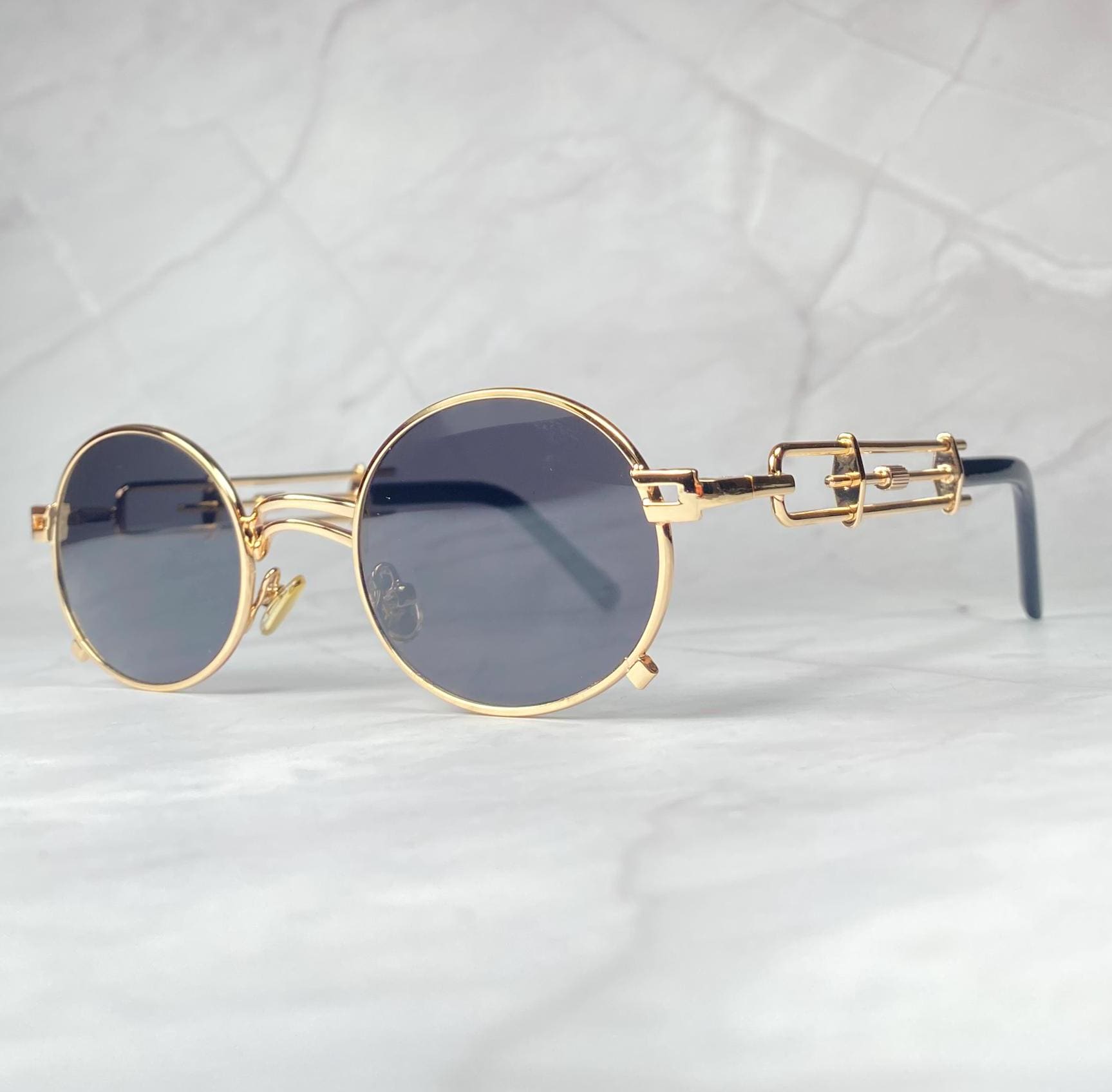 8 Occhiali Da Sole Rotondi Retr&ograve; Steampunk, Vintage, Gotici, Hippy, Montatura In Metallo, Per Uomini E Donne (colori Freschi