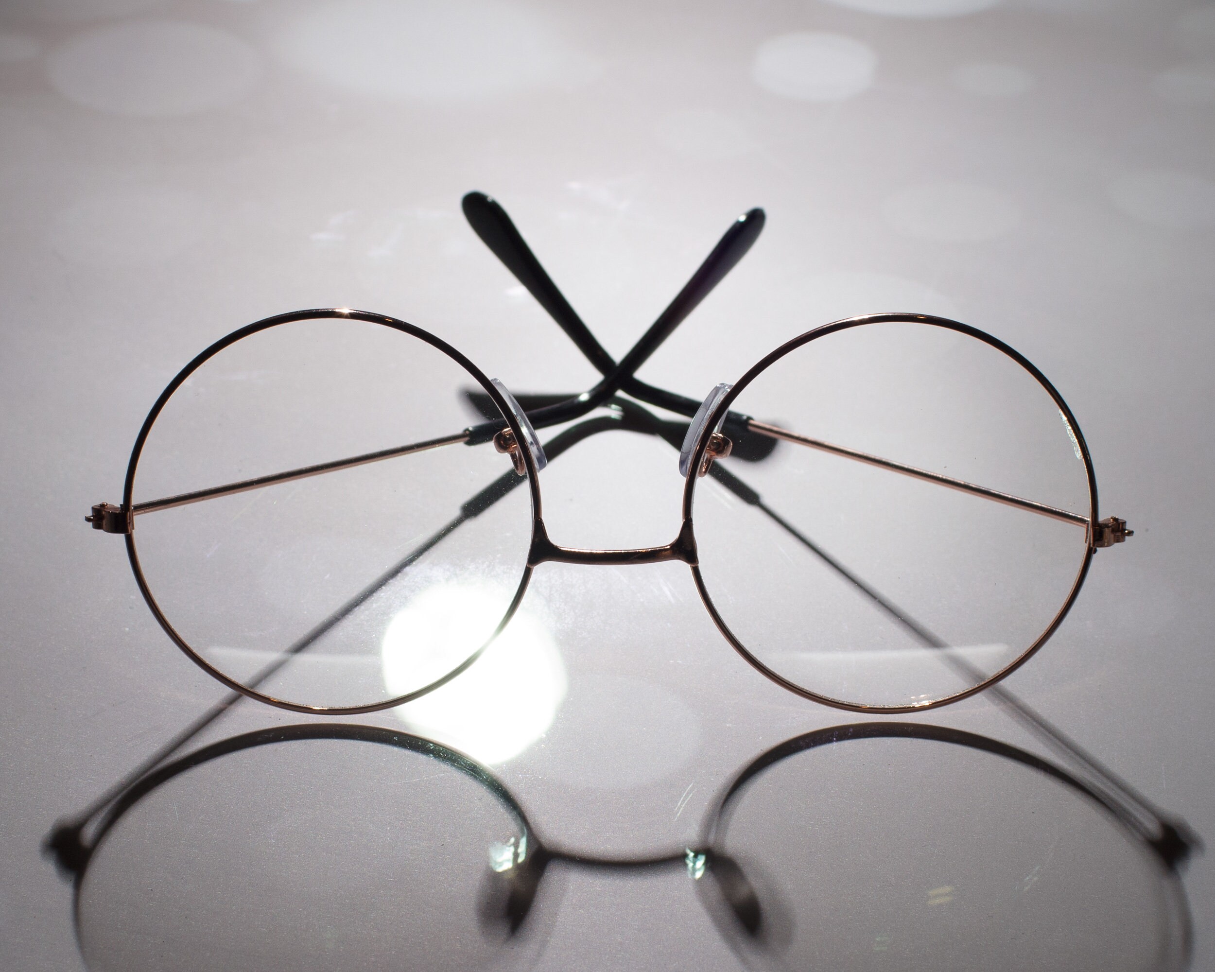 Accessoires Brillen, Sonnenbrillen & Zubehör LHKQ Retro Vintage Klare lens Rund brille ohne