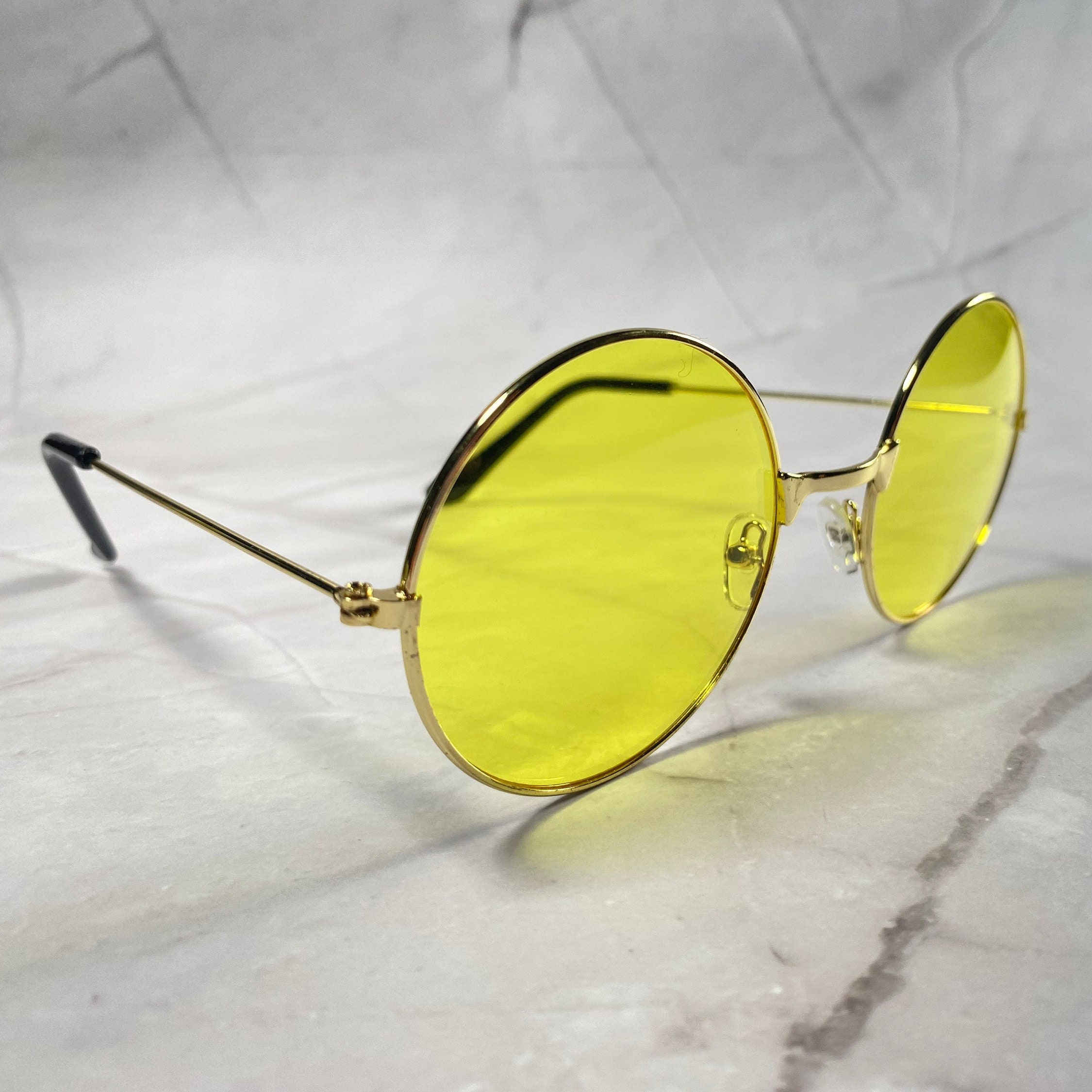 Vintage 1960’s mod glasses yellow lenses black and white 1960s Mod Sunglasses - Etsy main image 4