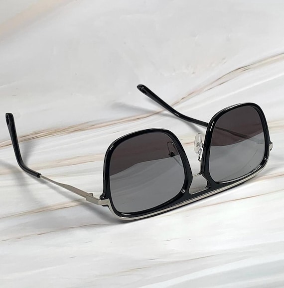 Occhiali Da Sole Da Uomo Con Lenti In Nero Specchiato - Foto 6