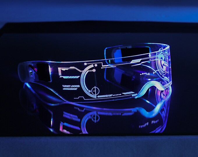 Cyberpunk Scifi LED Visor Glasses Cyberpunk 2077 Futuristic Etsy