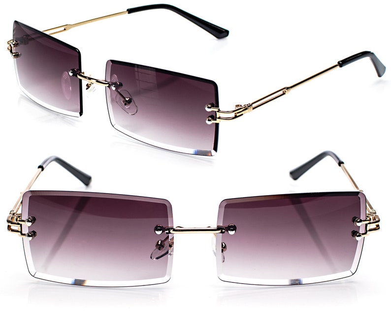 Small BAD BOY Sunglasses 90s Purple Lense Gold Metal Temple Etsy