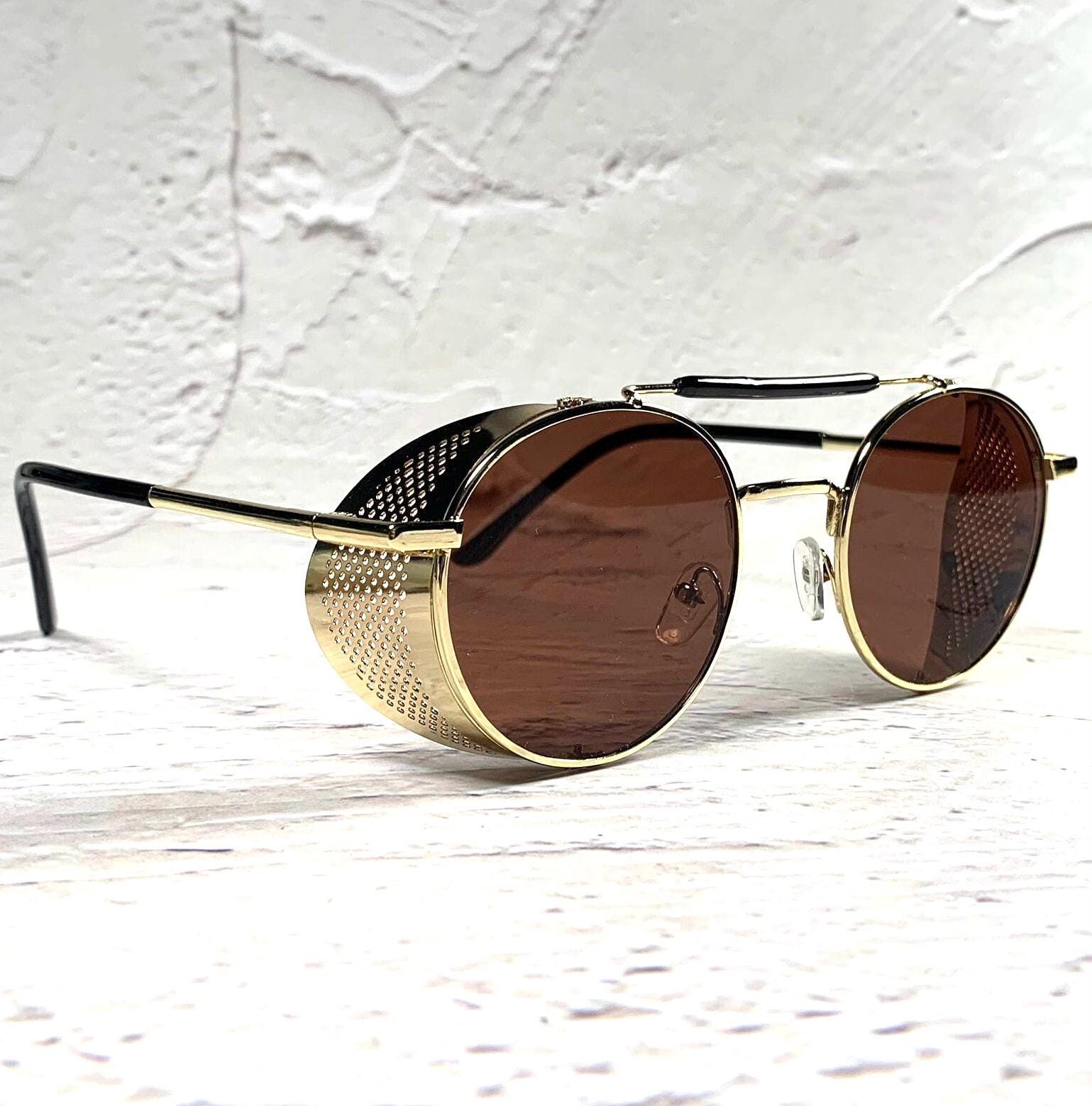 Aviator Sunglasses Round Shaped Steampunk Glasses Steampunk