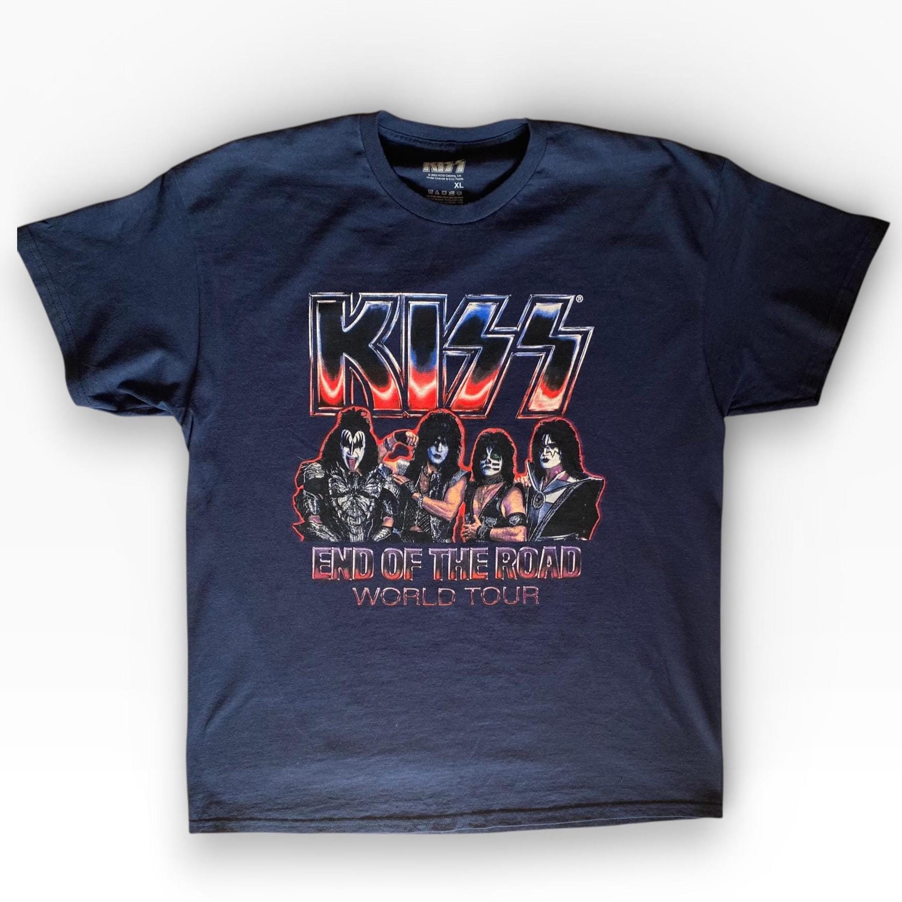 KISS END OF THE ROAD WORLD TOUR Tシャツ S Amazon.com: KISS - End of The Road Tour Chrome T-Shirt : Clothing