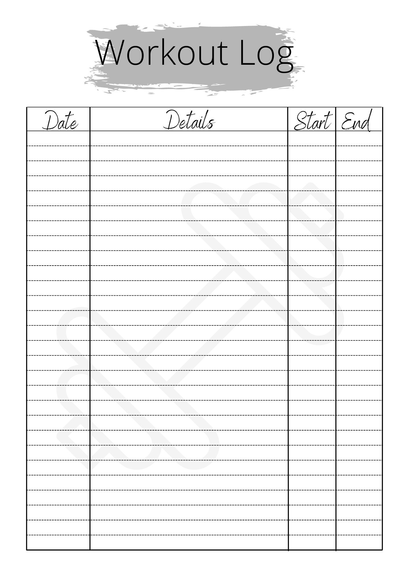 Workout Tracker Goodnotes Onenote Digital Printable A4 US Letter Fitness and Gym Template