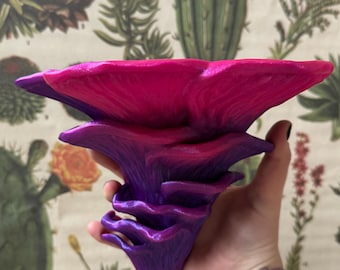 XL Ethereal Fairy 3D Printed Mushroom Decorations for Reptiles, Plant Cabinets, Fridges, and More (No Magnet)