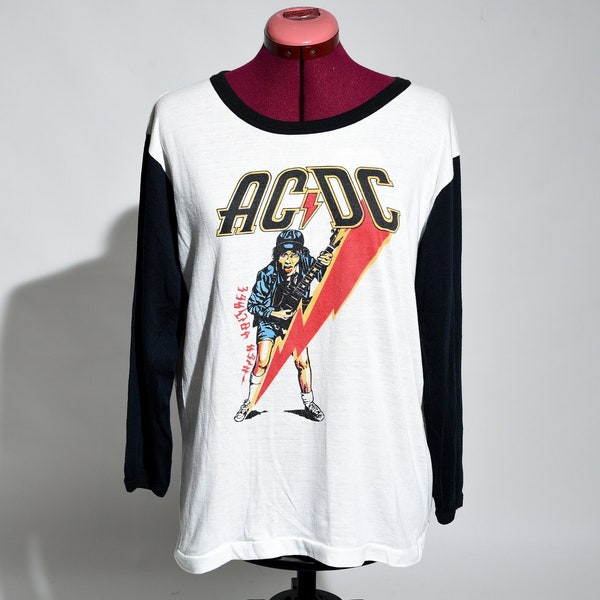AC/DC "High Voltage" 1980s Authentic Vintage Concert Shirt