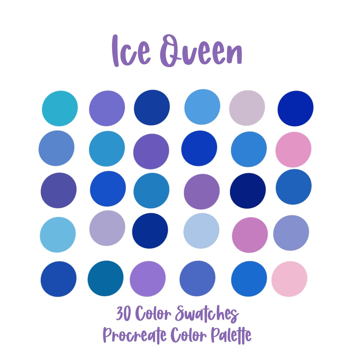 Ice Queen Procreate Color Palette Digital Color Palette Procreate