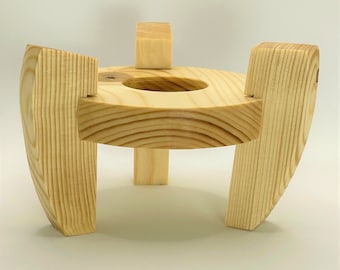 Teelicht Kerzenhalter aus Holz, Runder Kerzenhalter