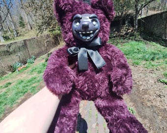 JUMBO SHADOW FREDDY!- handmade fnaf horror movie kawaii video game alternative clayfaceplush fivenightsatfreddys yellow vintage teddy ooaks