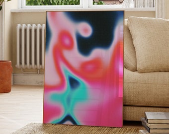 Retro Aura Gradient Poster: 70s Psychedelic Print