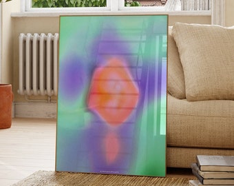 Abstract Gradient Art Print: Retro Aura Poster