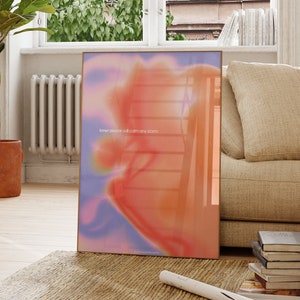 Arte murale astratta, Arte murale Aura, Stampa astratta, Arte murale sfumata, Poster Aura, La pace interiore placherà ogni tempesta, Canzoni e spiriti
