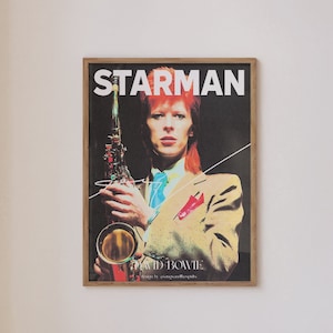 Vintage David Bowie Poster, Vintage Wall Art, Retro Wall Art, Vintage Posters And Prints, Art by Songs And The Spirits