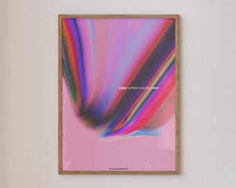 Aura Gradient Art Print: Abstract Wall Decor