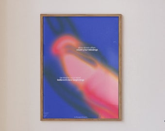 Aura Gradient Print: Spiritual Affirmation Wall Art