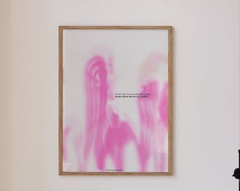 Pink + White Poster, Abstract Wall Art, Aura Wall Art, Abstract Posters, Abstract Prints, Art by Songs And The Spirits