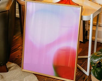 Abstract Gradient Art Print: Retro Aura Wall Decor