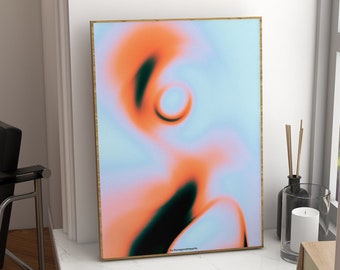 Grafika Aura Gradient: Abstrakcyjna, duchowa dekoracja ścienna