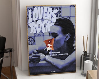 Lovers Rock Poster, Vintage, Indie, Retro, Y2K, Wall Art Prints, Art by Songs And The Spirits